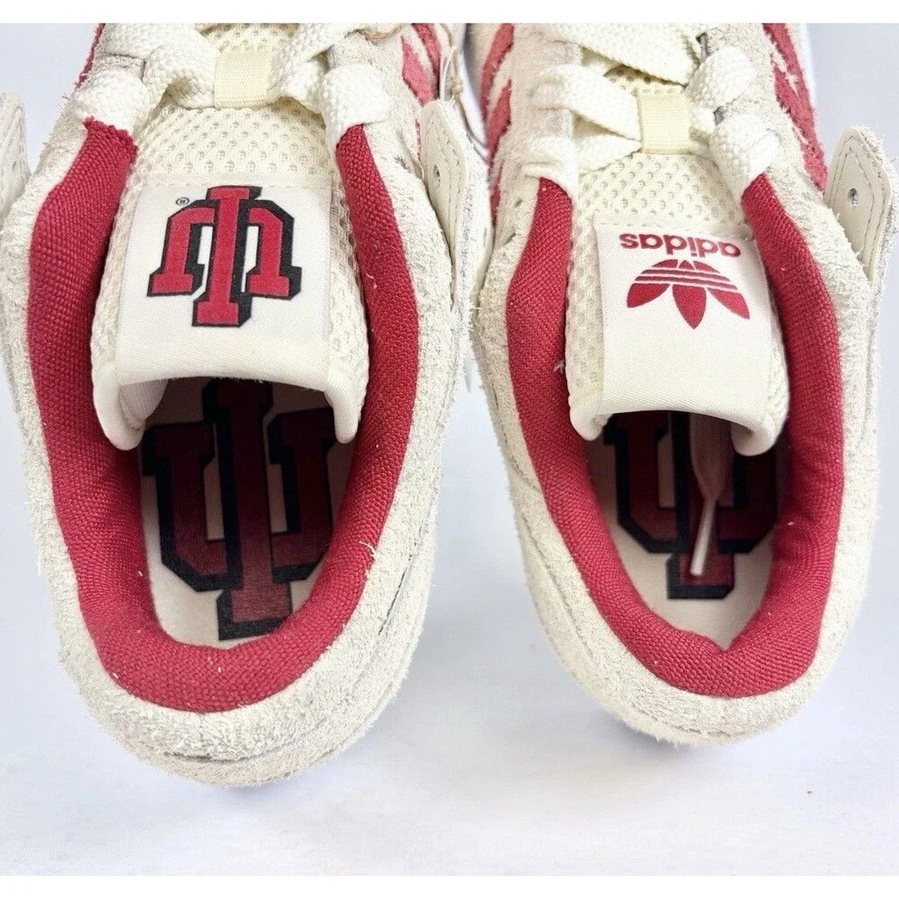 New Adidas Forum Low CL NCAA Indiana Hoosiers Sneakers HQ7482 US Mens Size 10.5